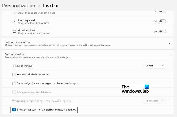 taskbar-behaviours
