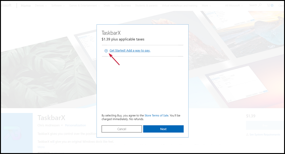 taskbarx-payment-options