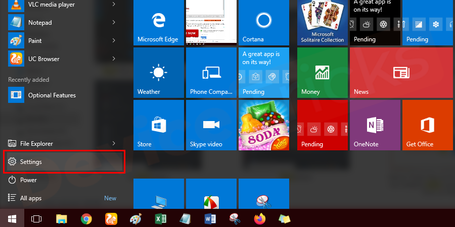 8-Click-on-the-‘Start-menu-and-select-‘Settings-4