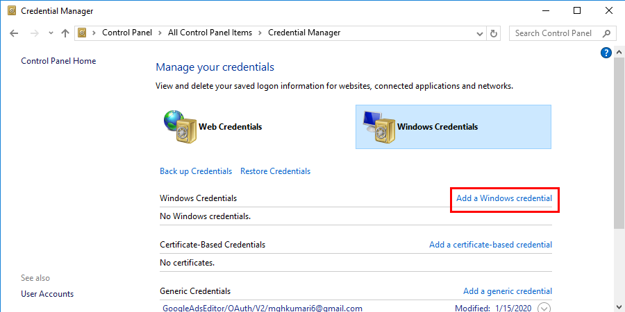 Add-a-Windows-Credential