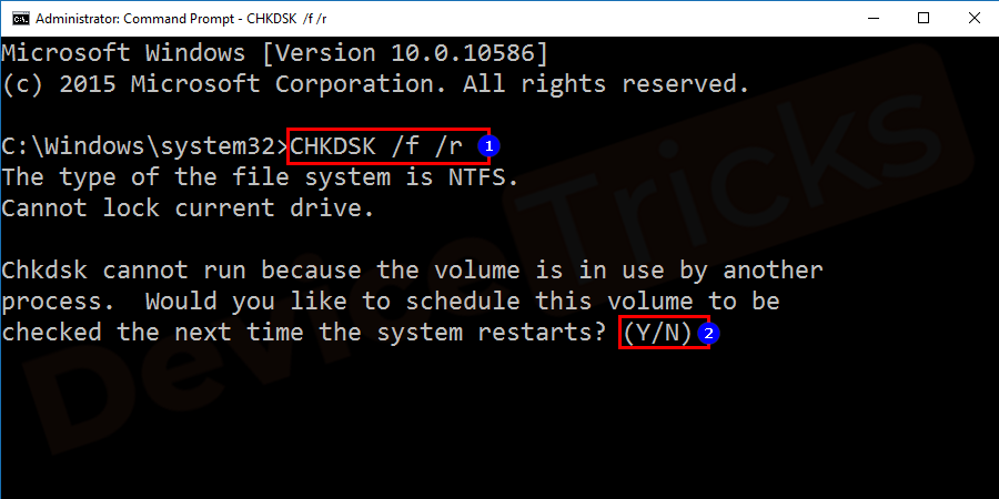 CHKDSK-f-r-Y-for-Yes