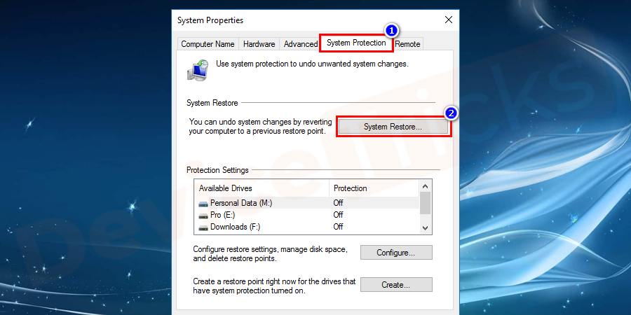 Control-Panel-System-Protection-System-Restore