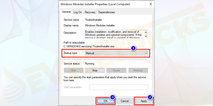 DEVICE-TRICKS-Windows-Modules-Installer-Startup-Type-Manual