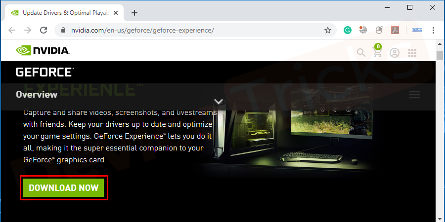 Download-NVIDIA-GeForce-Experience-from-official-website
