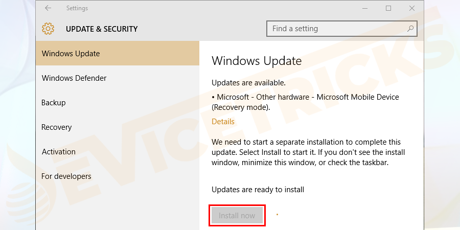Install-Now-Windows-Update