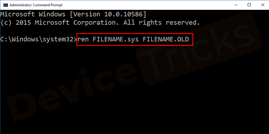 ren-FILENAME.sys-FILENAME.OLD-Command-1