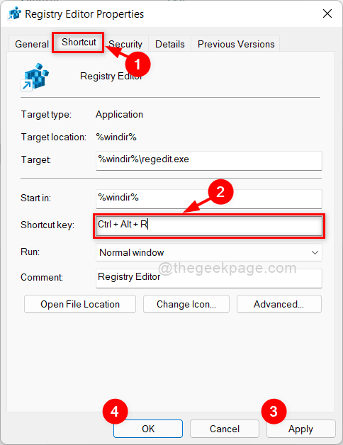 shortcut-key-registry-editor