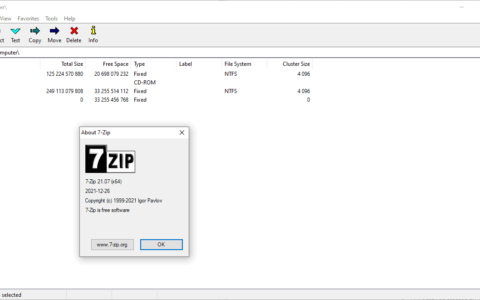 7-Zip 21.07 Final 发布，支持 VHDX 磁盘映像提取