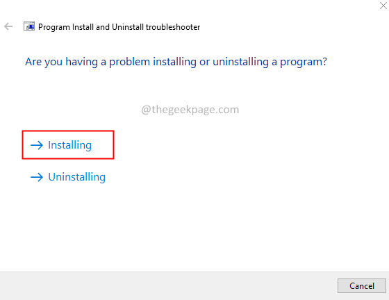 Click-on-installing
