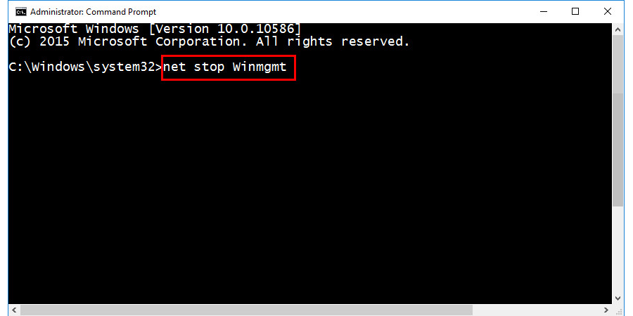 Command-net-stop-Winmgmt