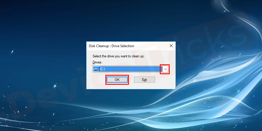 Disk-Cleanup-Drive-Selection