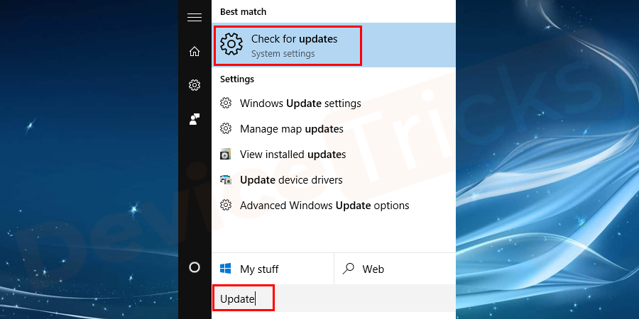 In-the-search-box-type-Update