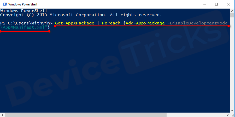 PowerShell-Get-AppXPackage