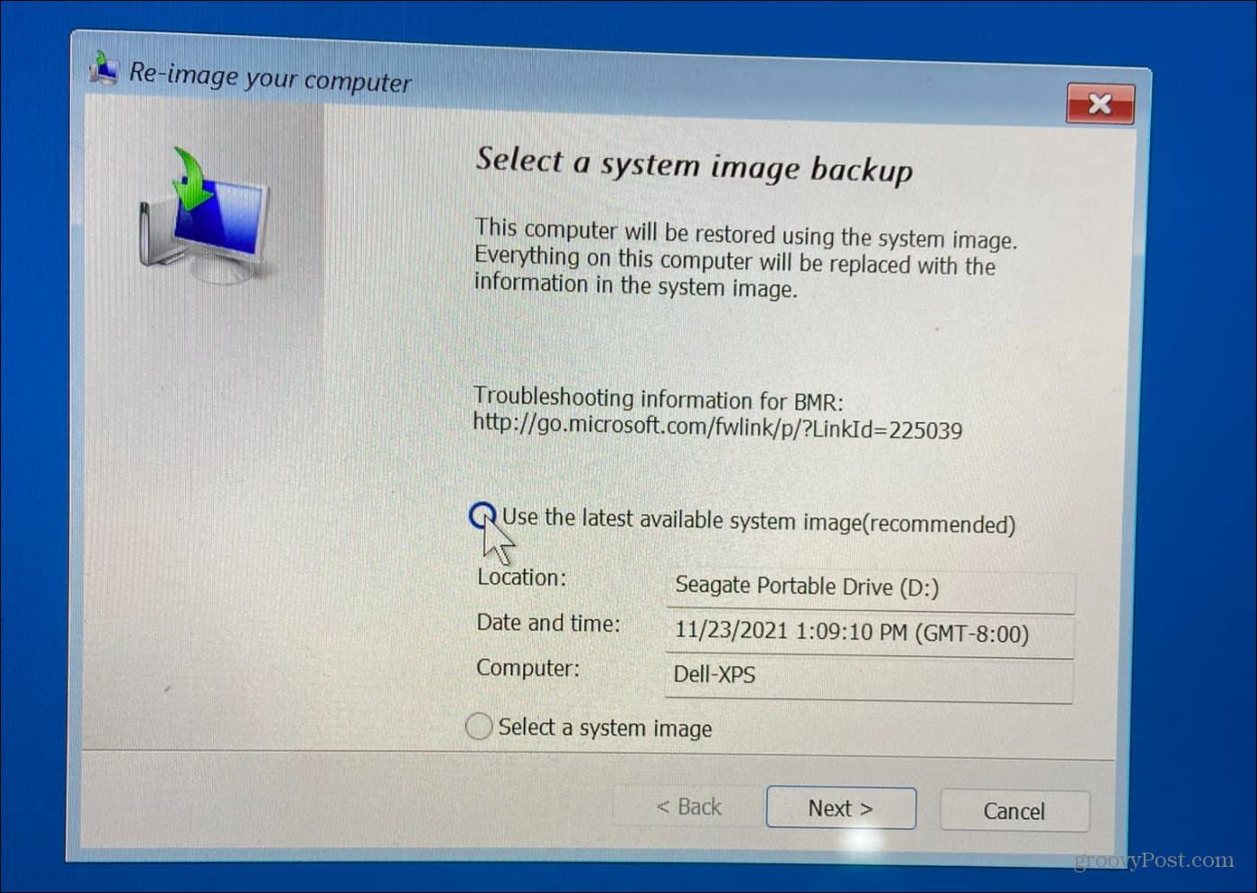 Select-System-Image-Backup