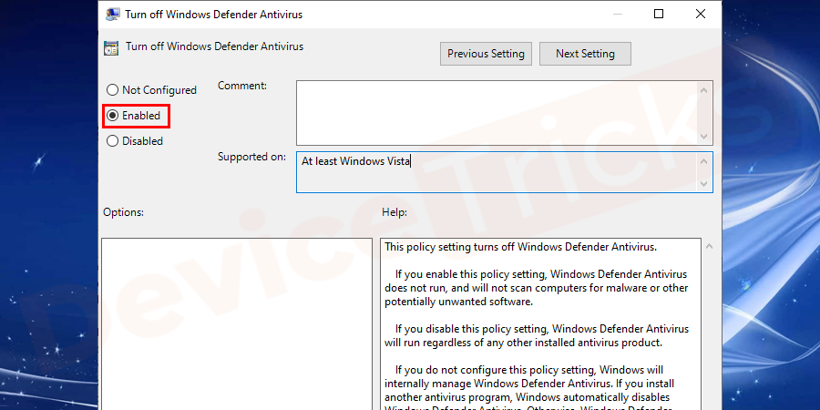 Turn-off-Windows-Defender-Enabled