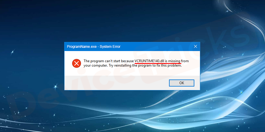 What-is-VCRUNTIME-140.dll-is-Missing-error-in-WIndows-10
