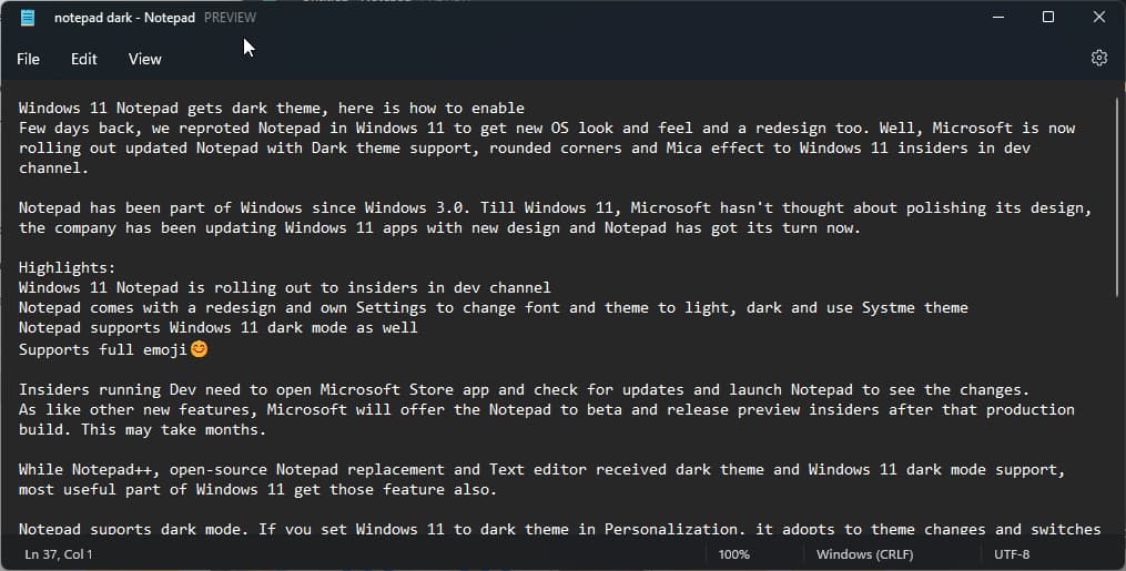 Windows-11-Notepad-with-dark-theme-enabled
