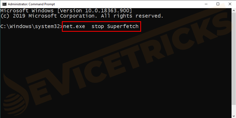 net.exe-stop-Superfetch-Command