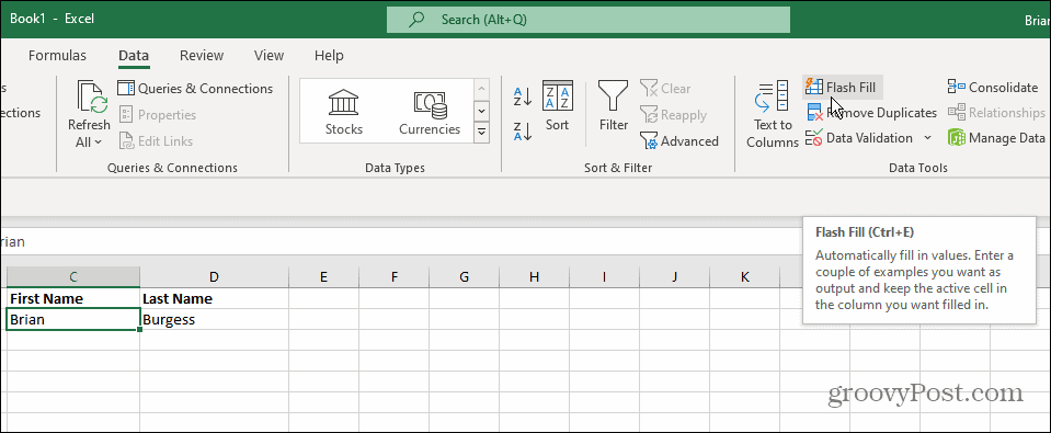 12-Data-Tools-Flash-Fill-Excel