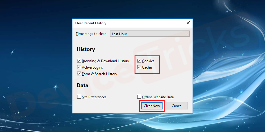 Firefox-Click-on-History-clear-recent-history-Check-Cookies-Cache