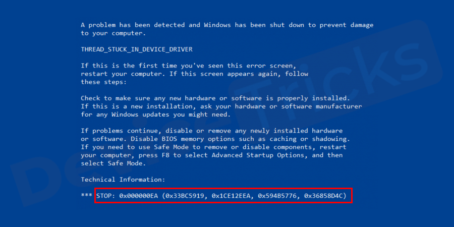 What-does-Blue-Screen-of-Death-0x000000EA-THREAD-STUCK-IN-DEVICE-DRIVER-mean