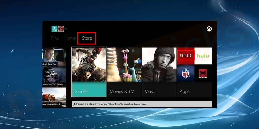 Xbox-One-Home-button-Store-NEtflix