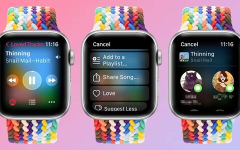 如何在 watchOS 8 的 Apple Watch 上播放和分享 Apple Music