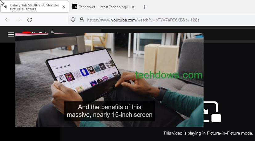 Firefox-Picture-in-Picture-showing-subtitles-captions-on-YouTube-Video1