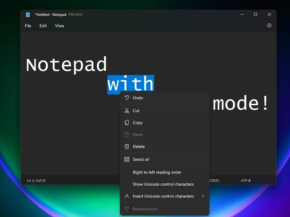 Notepad-context-menu