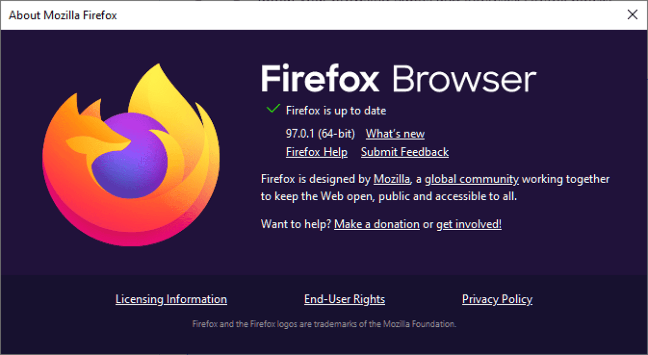 Firefox 97.0.1 修复了 TikTok 和 Hulu 的问题