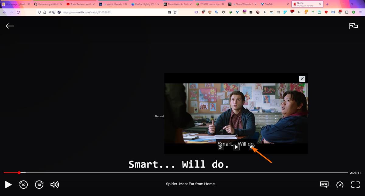 Firefox 现在在 Nightly 频道中以画中画模式显示视频的字幕