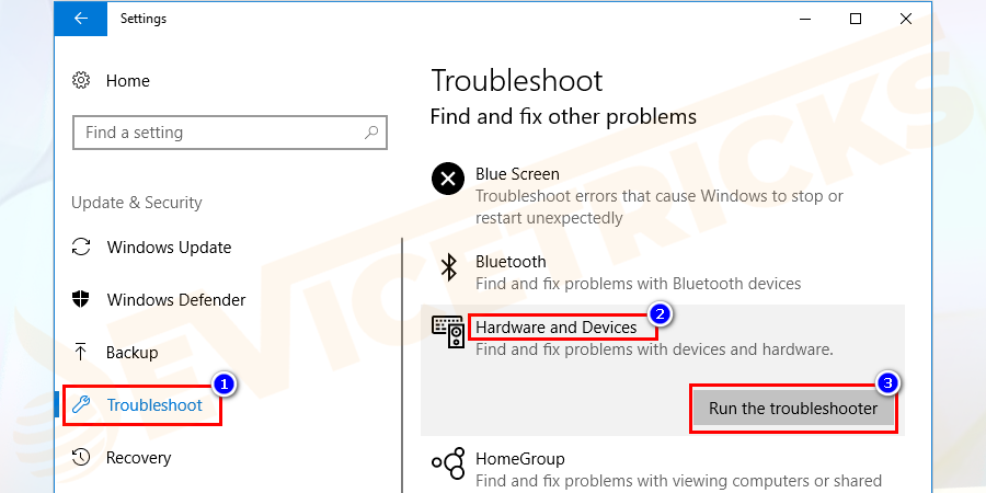 Hardware-and-Devices-Run-the-troubleshooter