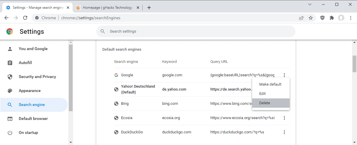 chrome-remove-default-search-engine