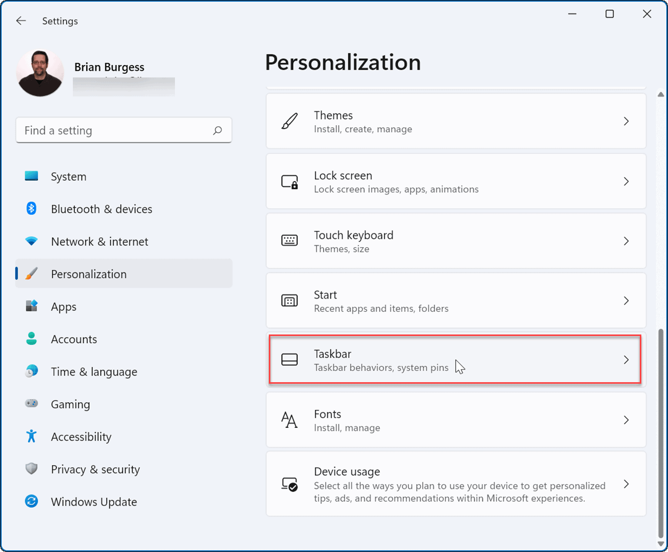 personalization-taskbar