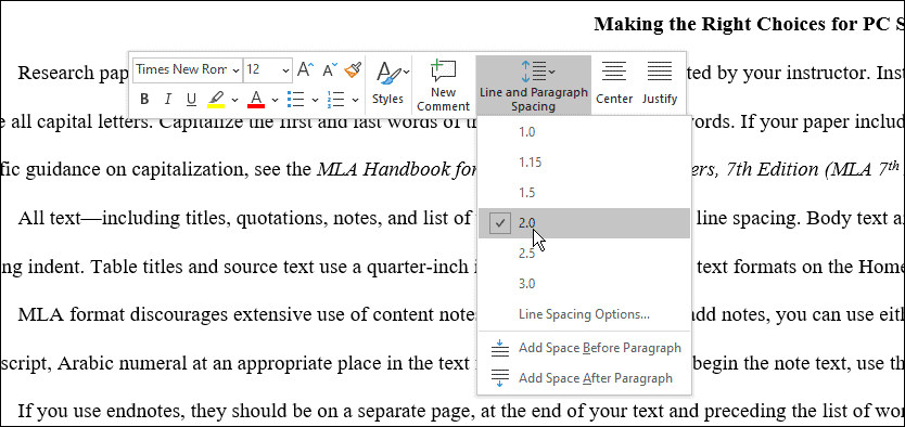 5-spacing-use-mla-format-in-Microsoft-Word