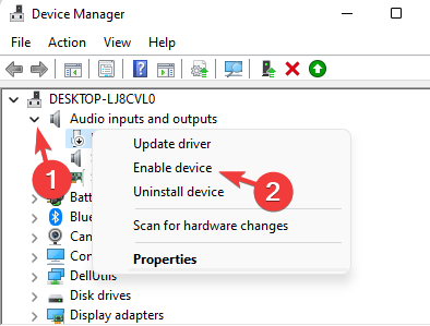 Device-Manager-Audio-inputs-and-outputs-microphone-right-click-Enable