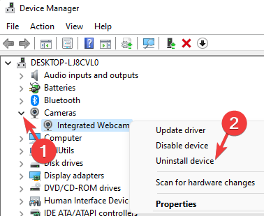 Device-Manager-Cameras-Integrated-Webcam-right-click-Uninstall-device
