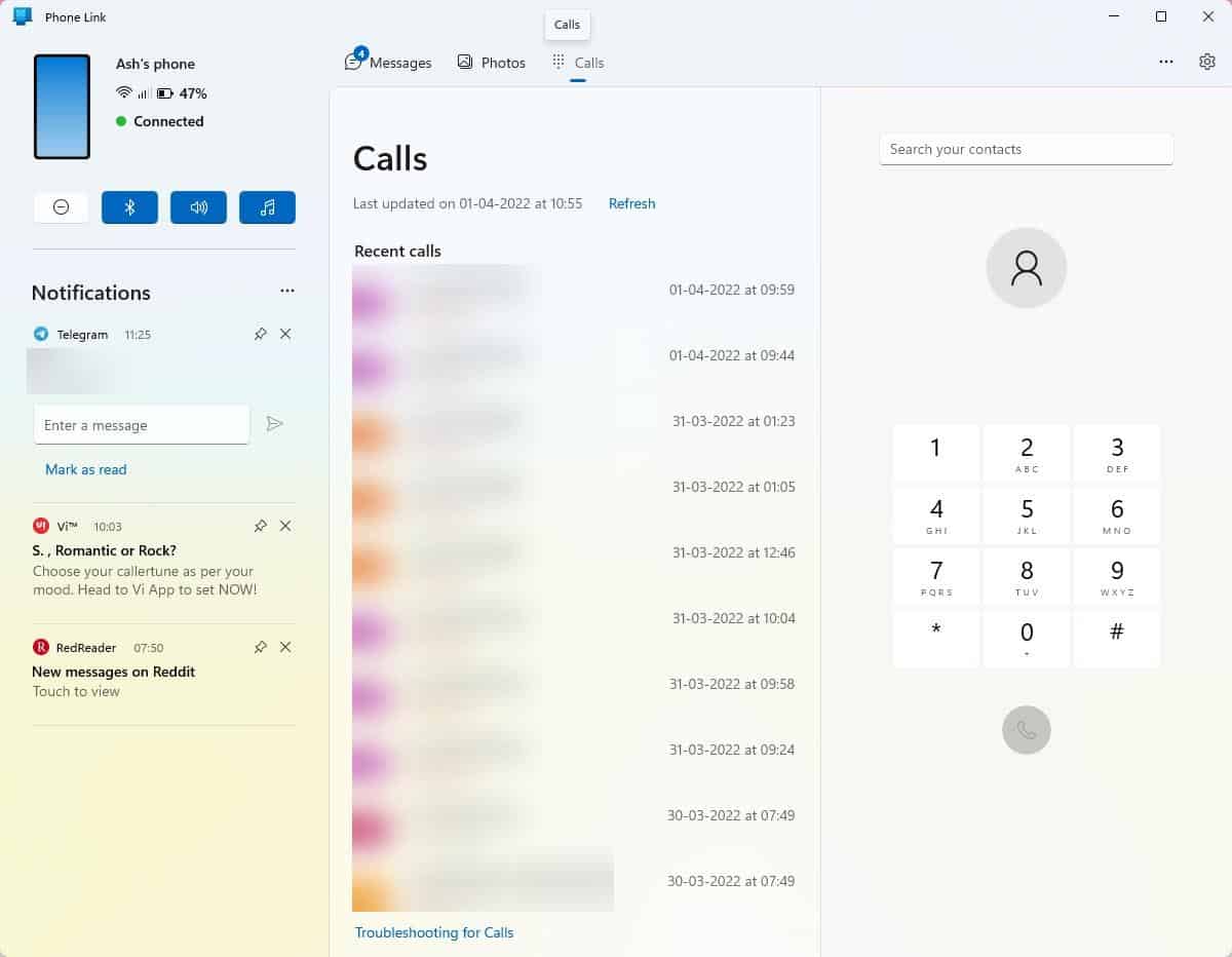 Microsoft-Phone-Link-app-Calls