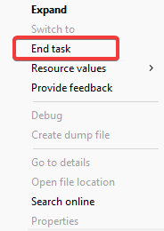 End-the-task