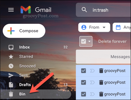 Gmail-Trash-Folder