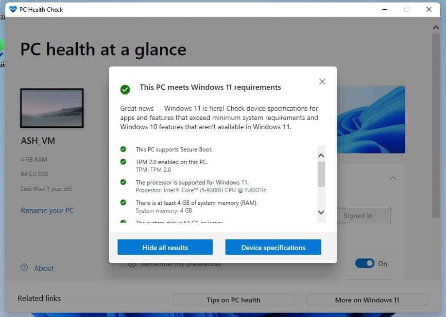 Windows-11-pc-health-check-requirements