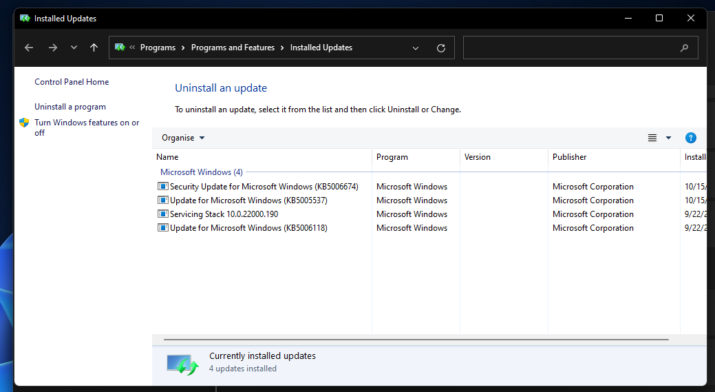 installed-updates-window