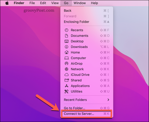 Mac-Finder-Connect-to-Server-Option