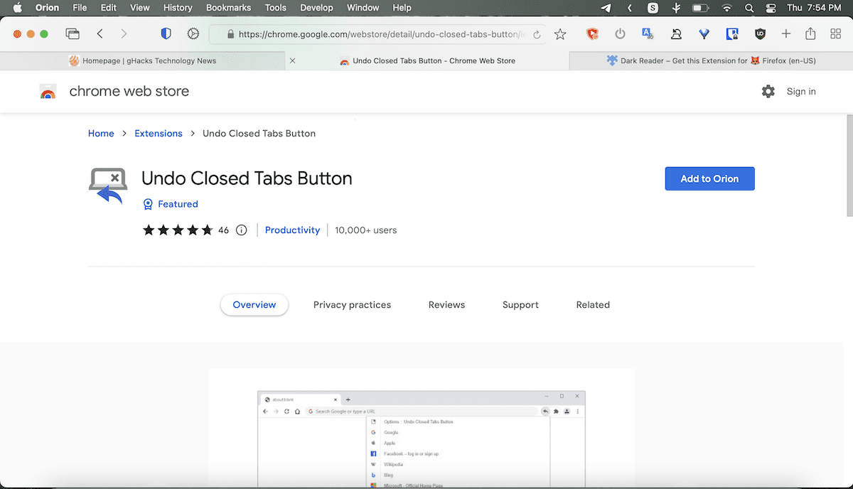 Orion-chrome-extension-install