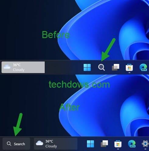 Windows-11-with-Search-icon-and-Search-bar-on-taskbar