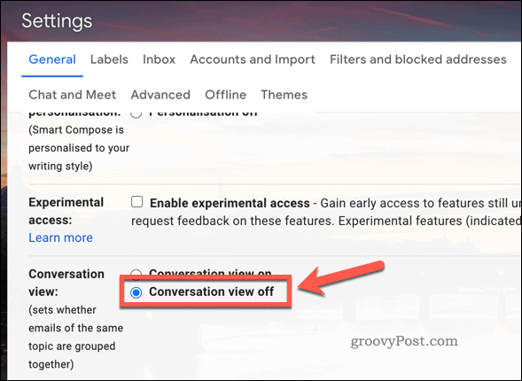 gmail-disable-conversation-view-settings