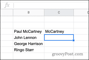 google-sheets-extracted-second-name