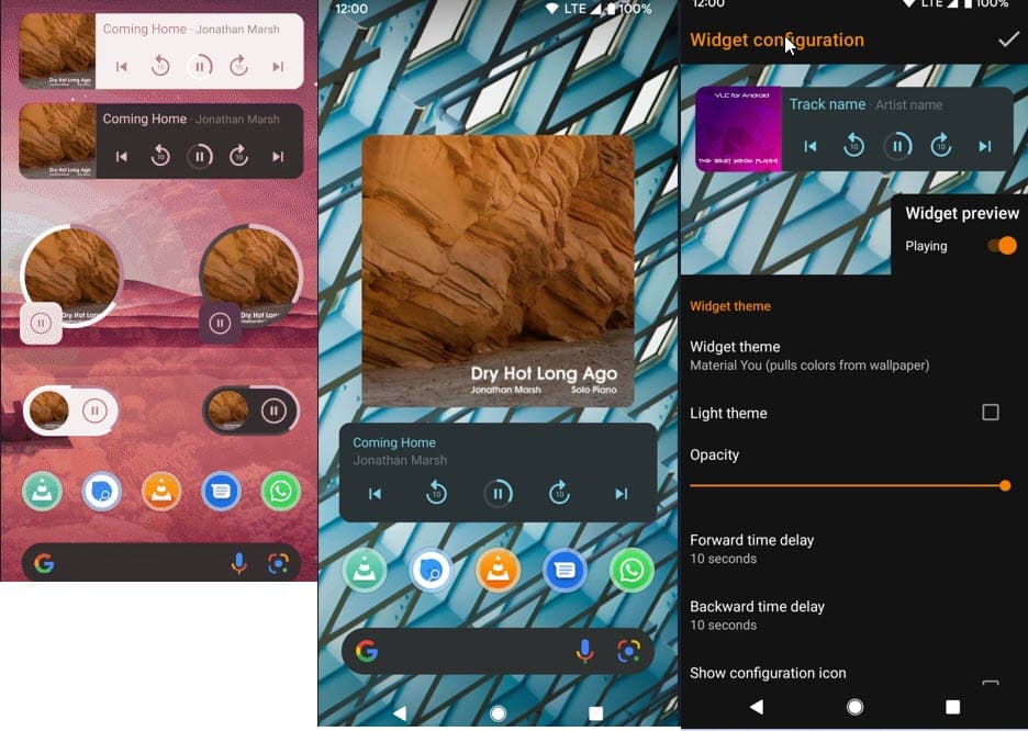 VLC-Player-Android-widgets-material-You-colors-support