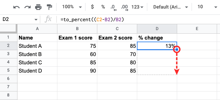 calculate-percentage-changes-in-google-sheet-11-a