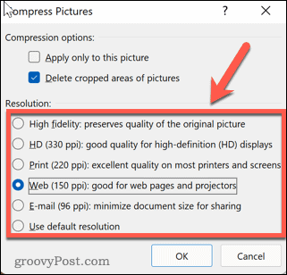 excel-compression-options